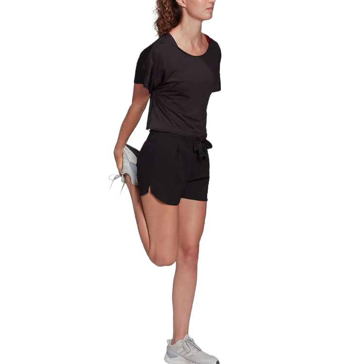 Adidas T Shirts Women's Black Crew Neck Moderate HD9553