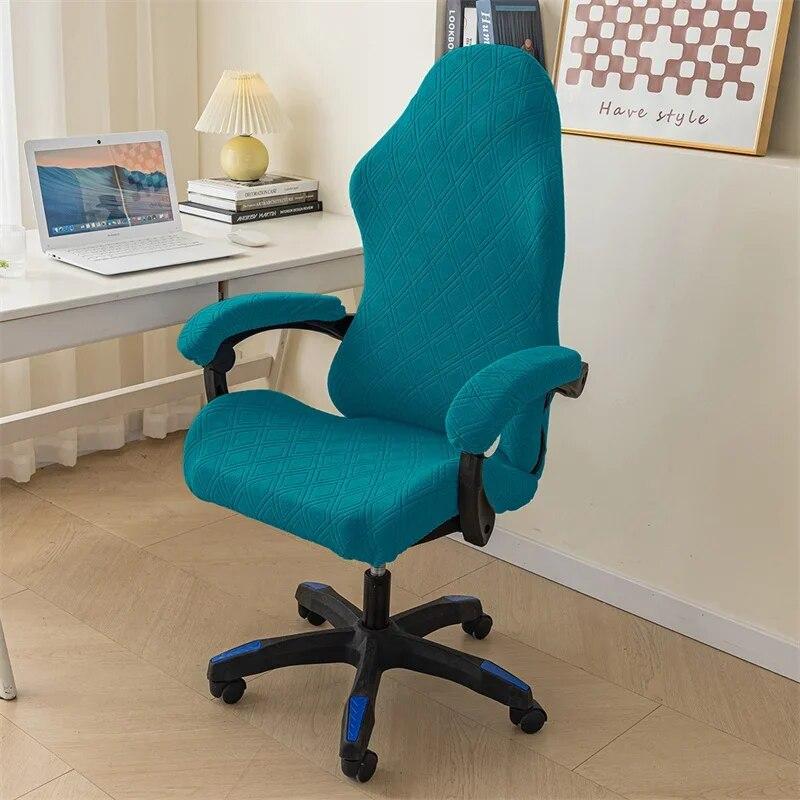 1 sada Spandex potah na kancelářskou židli Stretch Počítačová herní potah na židli Jacquard Elastické křeslo Potahy na sedák Housse De Chaise