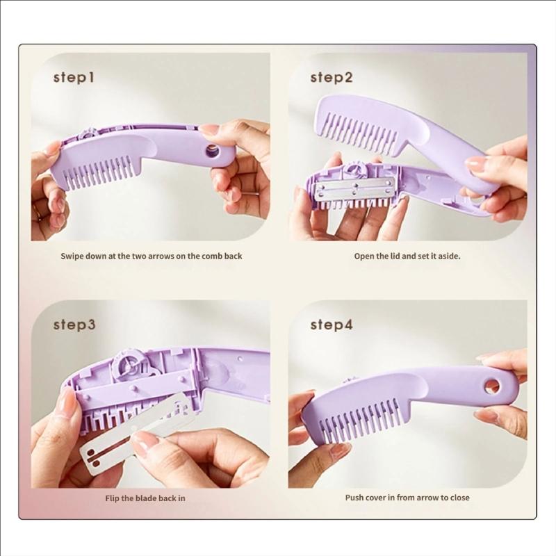 Ergonomic Hair Trimming Comb Perfect Hair Trimmer For Thinning And Styling At Home Lightweight ABS and Safety