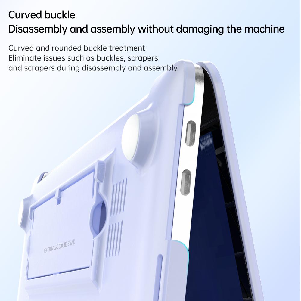 For MacBook Air 13 inch (2013-2017) A1466/(2010-2012) A1369 Laptop Case Heat Dissipation Kickstand PC Cover