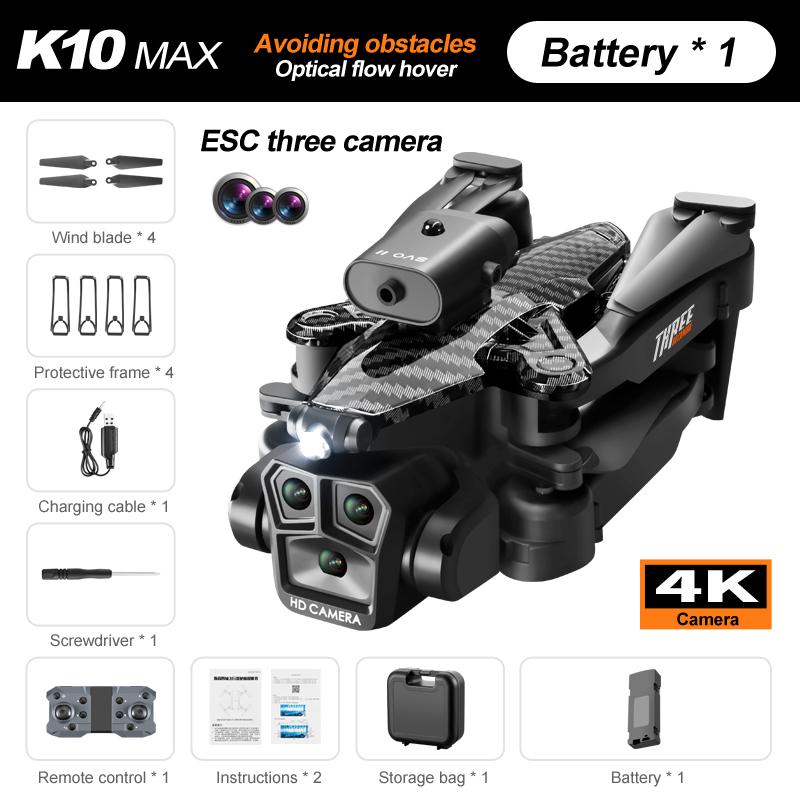 K10/E88 MAX Drone Carbon Fibre 8K HD Three Camera Professional Obstacle Avoid Aerial Photography Optical Flow Quadcopter Toy