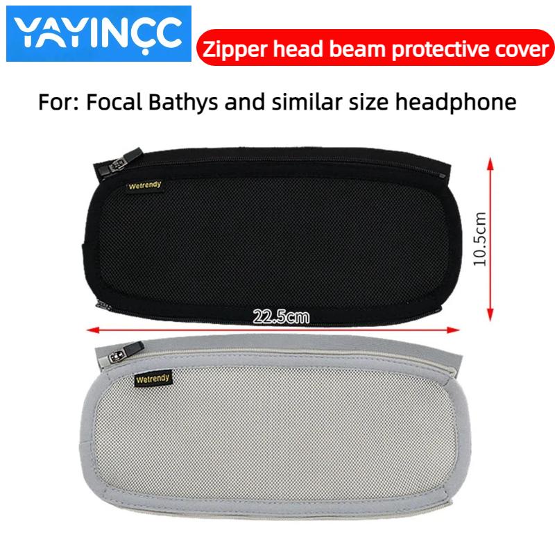 YAYINCC Replacement Mesh/Protein skin Ear pads+Zipper headband cover Combo For FOCAL Bathys earphones repair parts