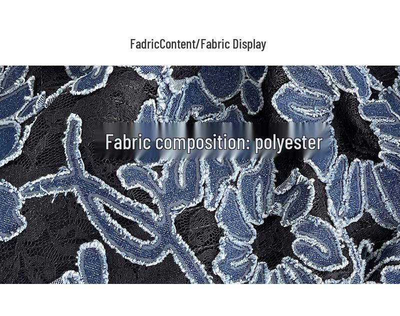 Orange Zhi Xia Summer Lace Cutout Jacquard T-shirt - High-end Round Neck Pullover Top