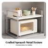 Countertop Microwave Rack with Metal Frame Long-Lasting Kitchen Appliance
