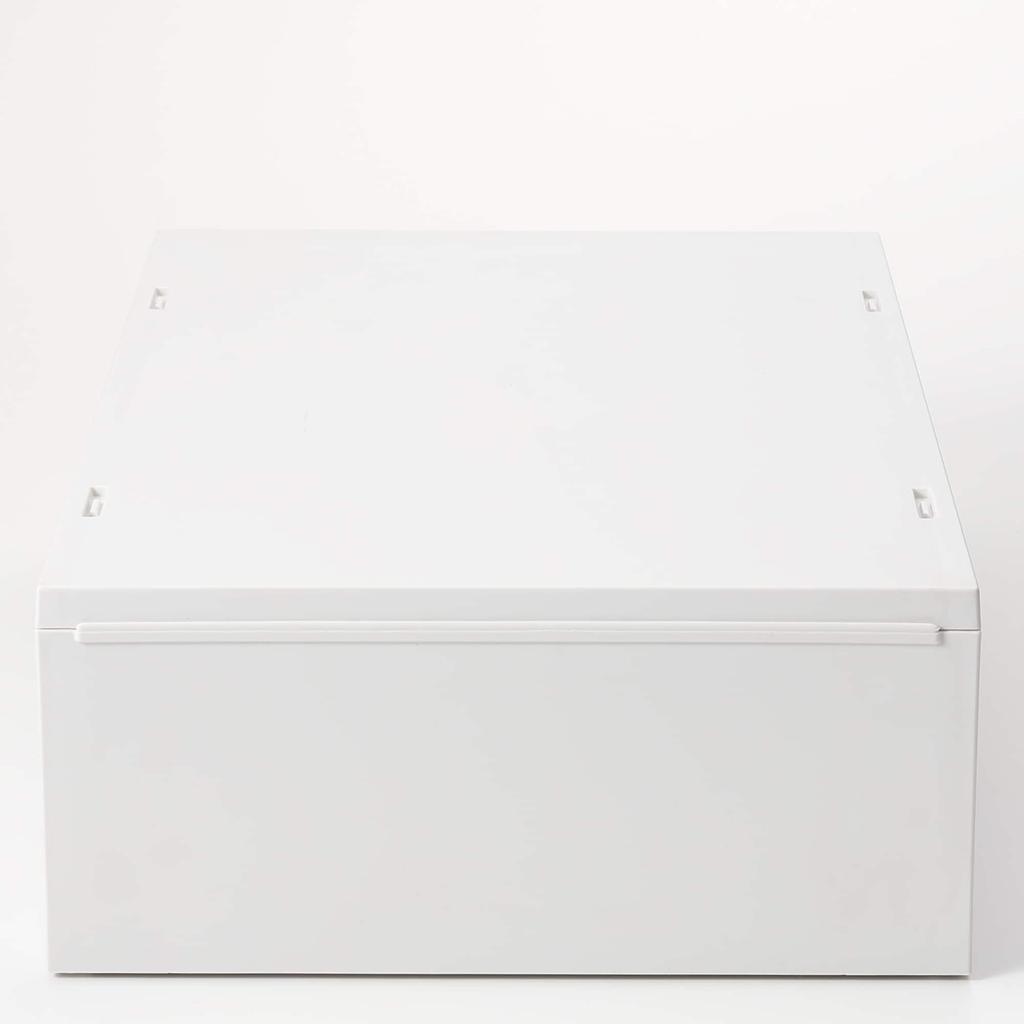 MUJI Recycled Polypropylene Small Item Storage 2 White 26cm W x 37cm D x 12cm 84799624 Case, Medium, Drawers, Gray, Approx. H,