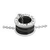 Bvlgari Save The Children Charity Collection Black Inlay 925 Silver Ceramic Necklace Unisex Necklace CL856977-349634
