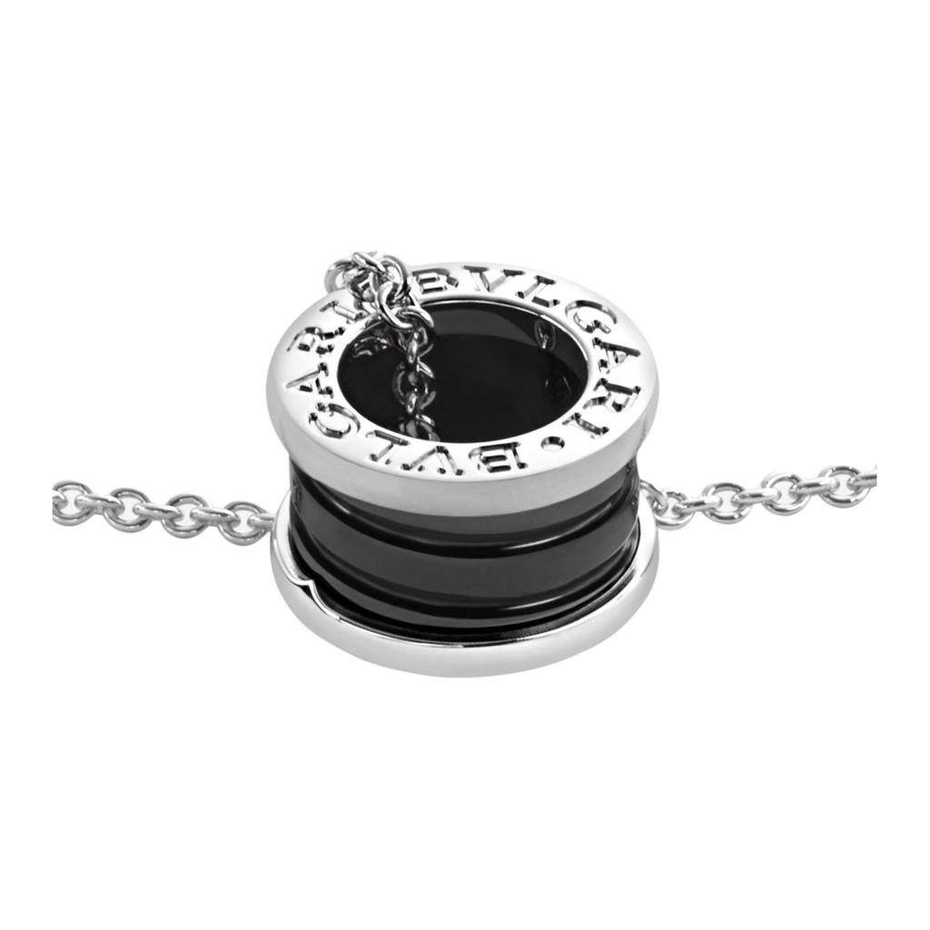 Bvlgari Save The Children Charity Collection Black Inlay 925 Silver Ceramic Necklace Unisex Necklace CL856977-349634