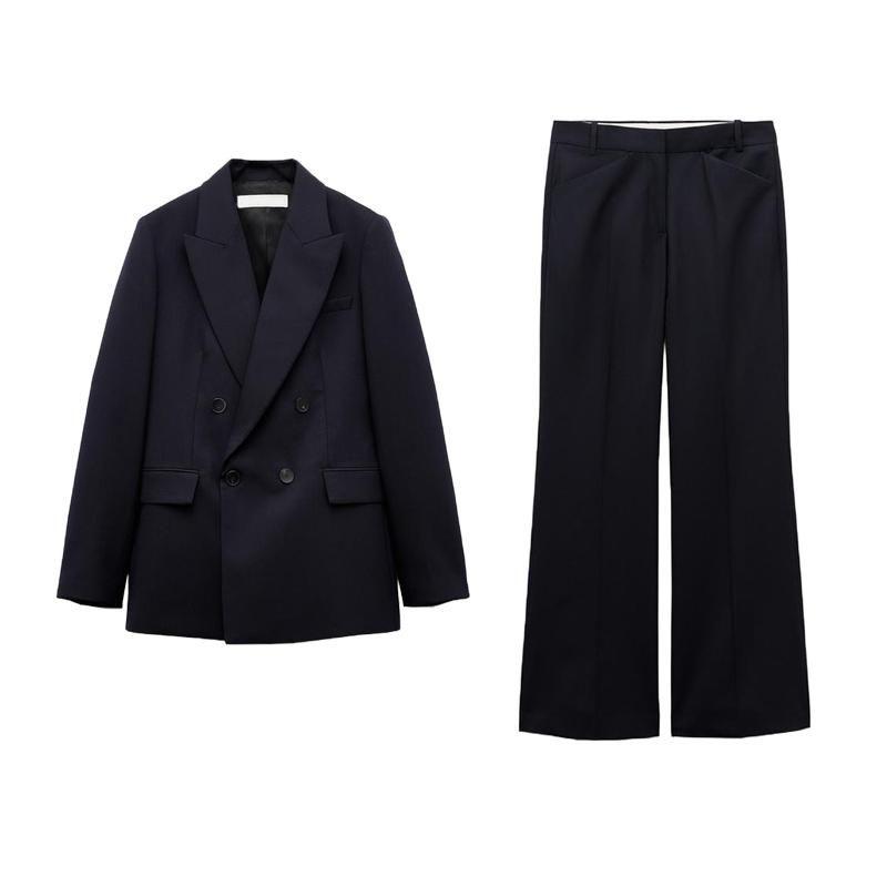 Fall and Winter New Arrival Women's Clothing Fashion Style Straight-Leg Pants 9382320 Double Breasted Suit Outwear 9380320