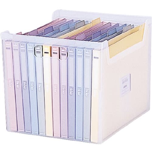Nakabayashi Index File Box Document Storage Case F4 Clear Fubo I-F4C