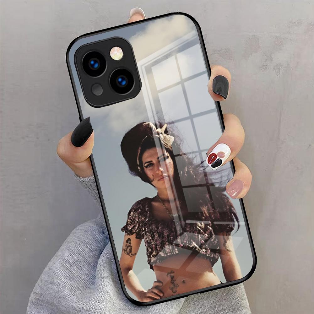 Amy Winehouse Legardary Phone Case For IPhone 17 Pro Max 16 15 14 Pro Max 13 11 X Xs Xr 8 7Plus Glass Cover