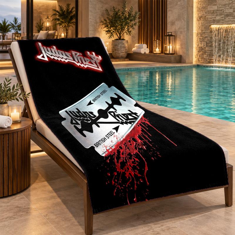 Beach Towel with Judas Priest Design, Quick Dry Lightweight Towel for Swimming Pool Travel