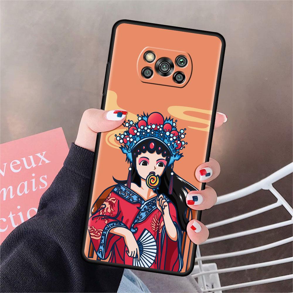 Case For Xiaomi Mi Poco X3 NFC X4 Pro F3 F4 GT M4 M3 F1 C40 11 Lite 11T Soft Silicone Funda Phone Cover Opera Retro Girl Shell