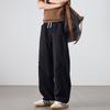 American Pure Cotton Casual Pants Men's Summer Thin Straight Loose Wide-leg Pants Large Size Scimitar Long Pants Men