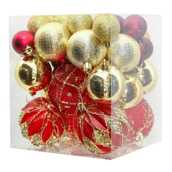 36 Pcs Christmas Balls Ornaments Shatterproof Plastic Balls Christmas Tree Decoration with Hanging Loop for Xmas Tree Wedding Holiday Party Decor
