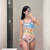 Beautiful Back Racing 's Swimsuit One-piece Triangle Bikini Skinny Belly Cover Professional Training Swimsuit