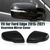 LH+RH Gloss Black Rearview Side Mirror Cover Caps Trim For Ford Edge 2015-2021