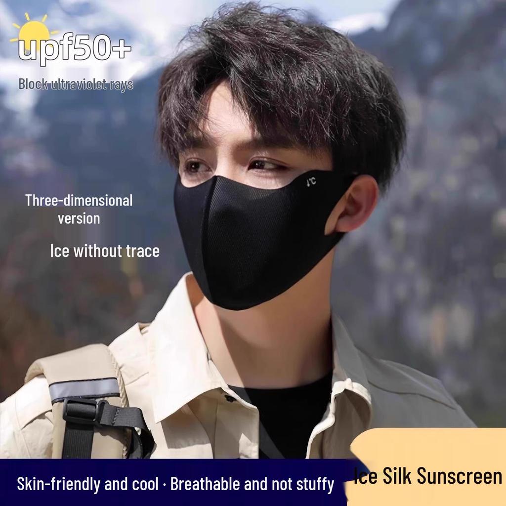 Unisex Breathable Anti-UV Full Face Ice Silk Sunshade Mask