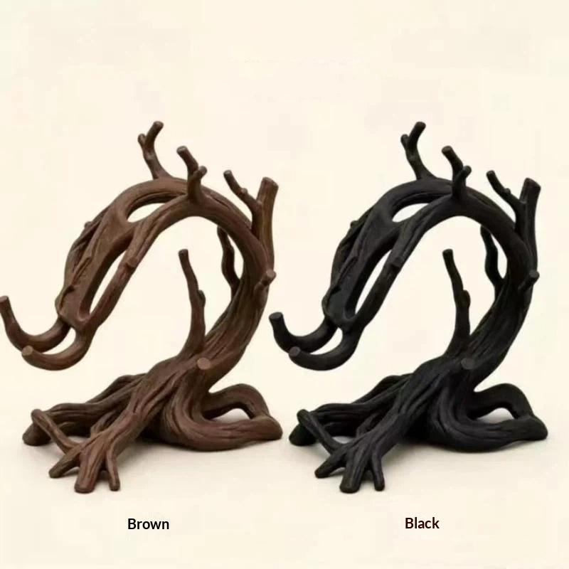 Soporte para Teléfono con Forma de Rama de Árbol Rústica Impresión 3D Pla Soporte Estable para Decoración del Hogar y la Oficina