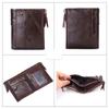 Neue RFID-Anti-Diebstahl-Bürste Rindsleder Herren-Geldbörse Leder Kurze Herren-Geldbörse Doppel-Reißverschluss-Geldbörse