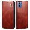 For Motorola Moto G35 5G Case Crazy Horse Texture Waxy Leather Wallet Stand Phone Cover