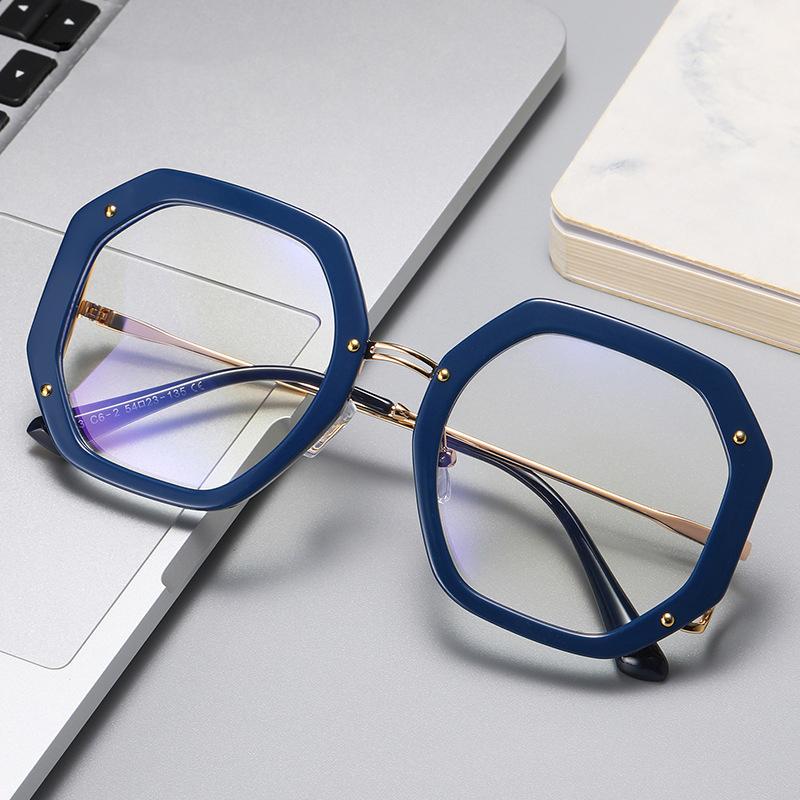 Retro Polygon Anti Blue Light Glasses for Women Men Computer Reading Glasses Fashion Presbyopia +2 5 High Quality