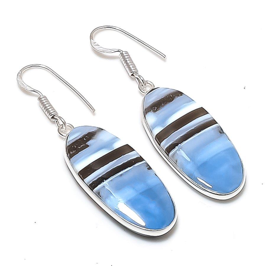 Натуральный Опал Оуайхи Драгоценный Камень Серьга Из Серебра 925 Пробы 1.97  AEE-10952