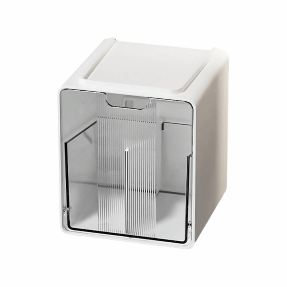 Compartmentalized Cosmetic Storage Box Hanging Design Yellow White Sorting Storage Box Plastic No-drill Pull-Out Storage Drawer