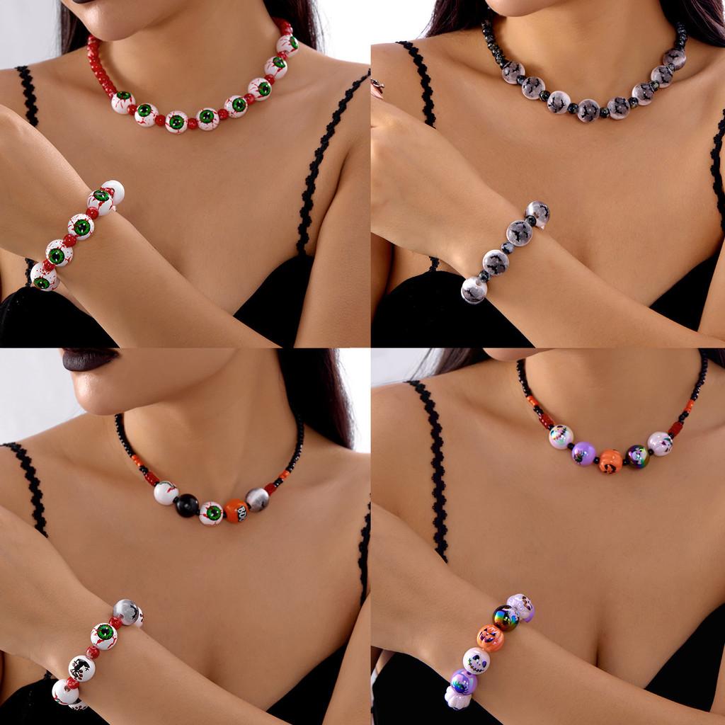 Halloween Themed Handcrafted Womens Jewelry With Bat And Ghost Charms