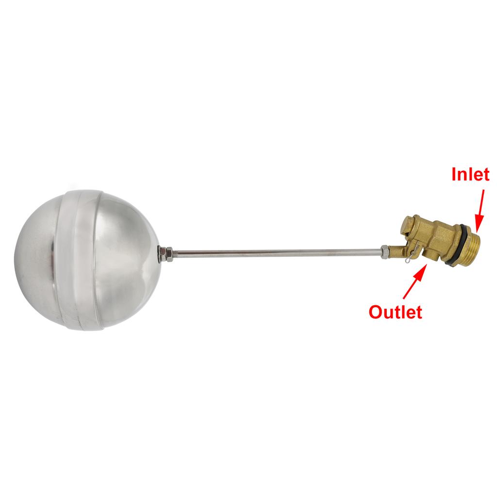 3/4" Male Thread Float Ball Valve Floating Ball Stainless Steel Water Sensor