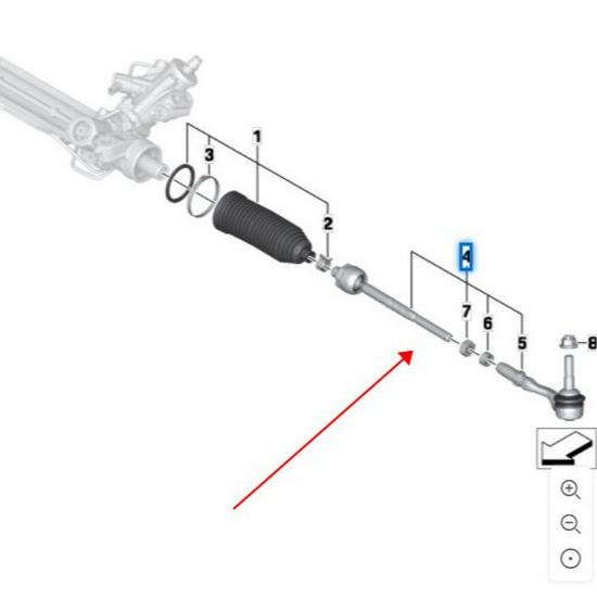 Compatible Steering Tie Rod for BMW 7 Series F02/F18/F18LCI 32106784719