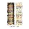 Qianmo Chujian Series Washi Tape Set Vintage Botanical Decorative Paper Tape for Journaling Scrapbooking DIY Craft Gift Box