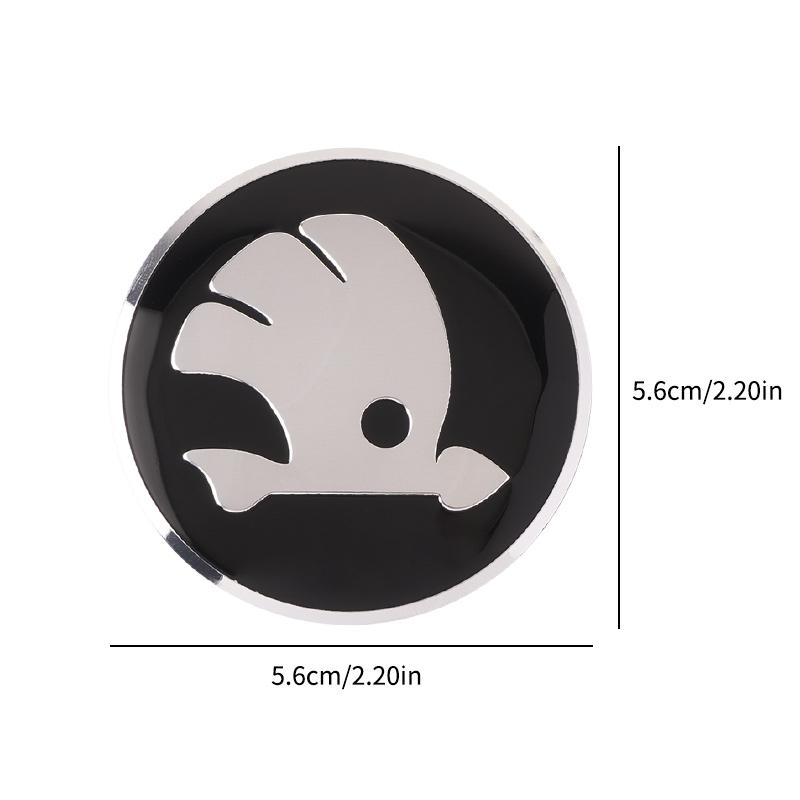 56mm 4ks Krytka středového víčka kola auta Nálepka odznaku Pro Skoda Octavia Fabia Kamiq Kapoq Kodiaq Rapid Superb SCALA Auto Doplňky