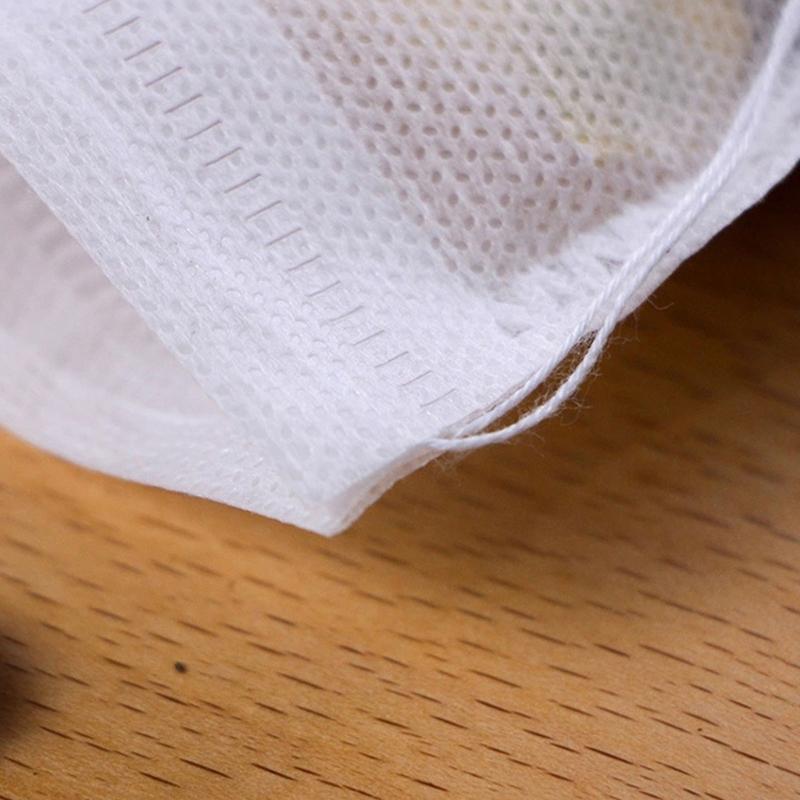 מסנני תה רב פעמיים עם שרוך ריקים (חבילה של 100) לתה בתפזורת וקפה