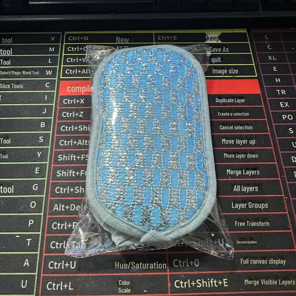 Double-Sided Non-Stick Scouring Pad & Dishwashing Sponge Brush