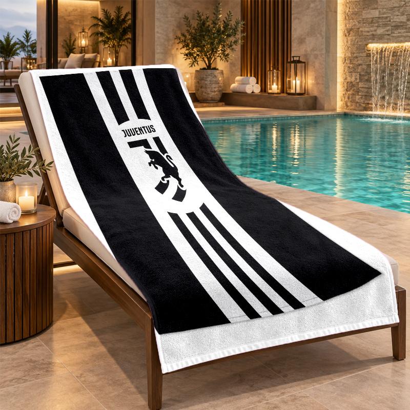 Beach Towel with Juventus Design, Quick Dry Lightweight Towel for Swimming Pool Travel