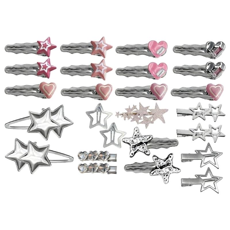 

Pack Of 25 2000s Star Hair Clip With Chains And Fringe For Women Girls Trendy Metal Hair Accessories 1