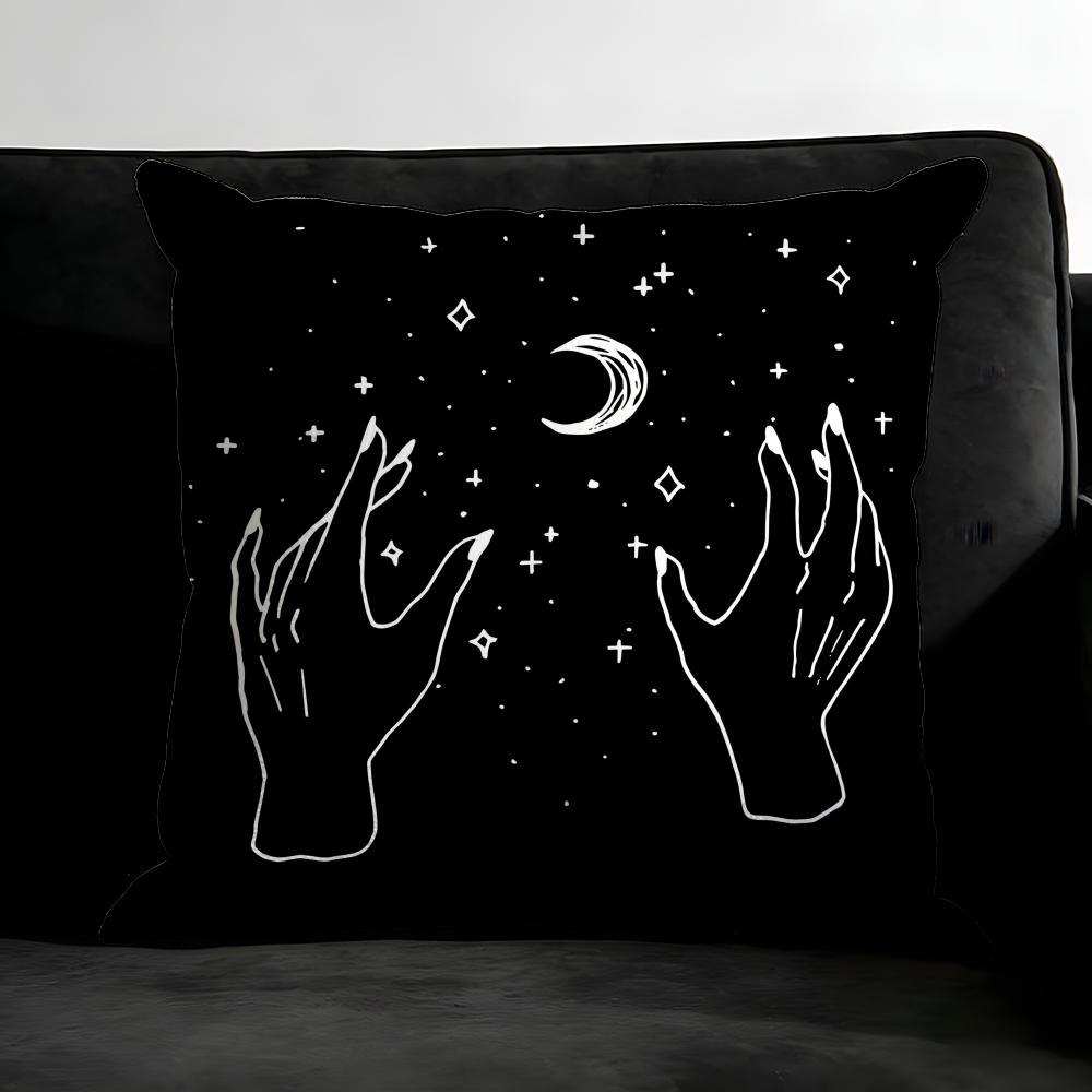 C-Celestial H-Hands Art Print Cushion Cover Pillowcase Ultra Soft Skin Friendly Fabric Cloud Like Comfort & Concealed Zipper