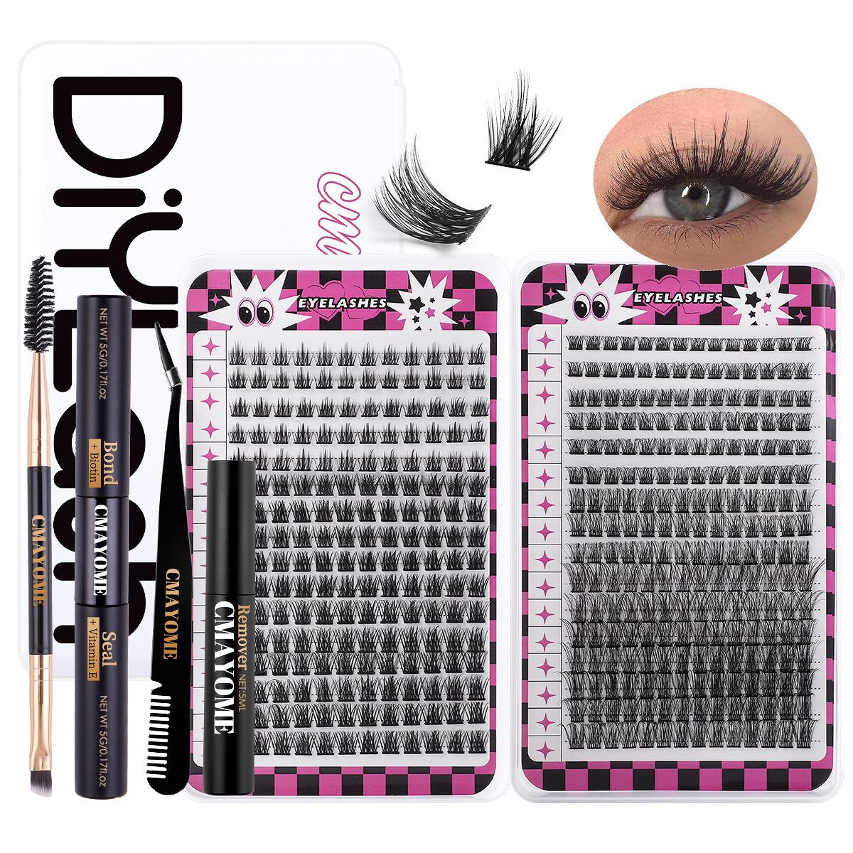 

Книга ресниц пучками для самостоятельного наращивания, Натуральные густые накладные ресницы, D-образные сегментированные ресницы для наращивания