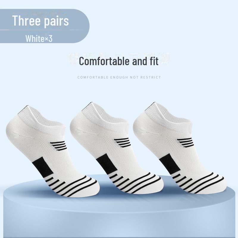 Men's Breathable Basketball Socks - Short Tube, Thin, Sweat-Absorbent, Deodorant - Perfect for Autumn/Winter Training and Running.