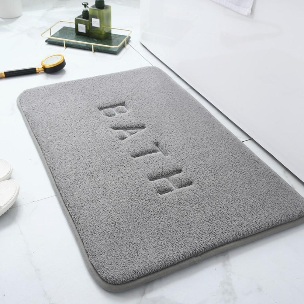

40*60cm Bath Mat Dry Fast Bathroom Rug New Non-Slip Mat Bathroom Floor світло-сірого кольору