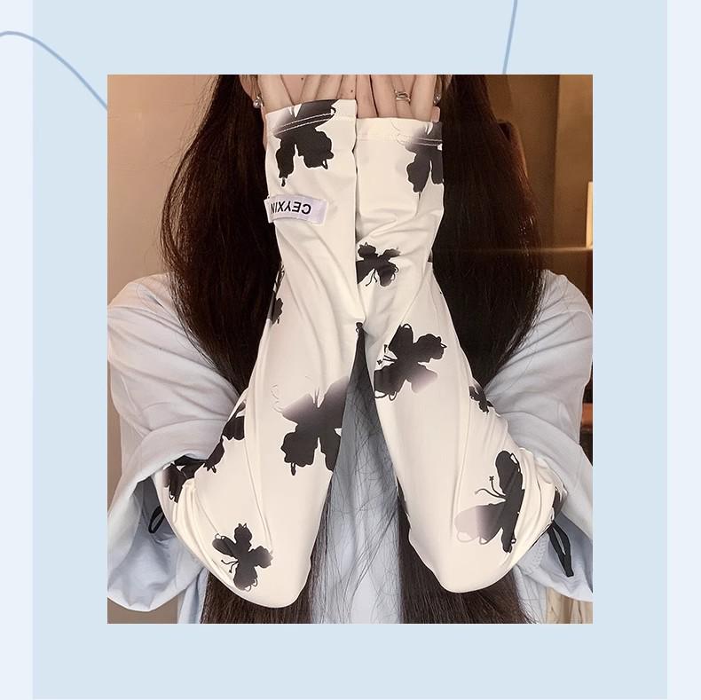 Women's Sun Protection Arm Sleeves - Thin Ice Silk, Anti-UV, Ideal for Cycling and Driving, 2025 New Style