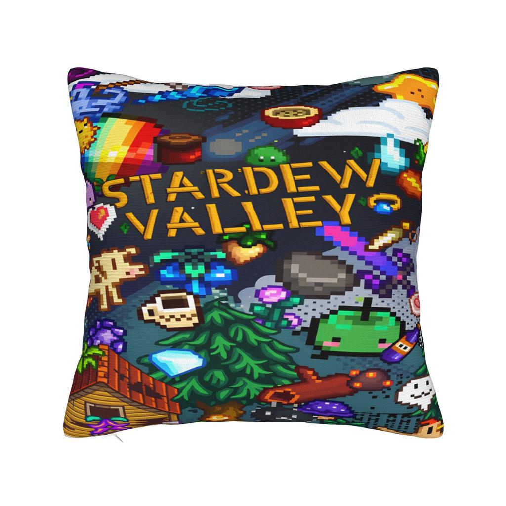 Stardew Valley Pelican Town Map Pillow Cover Fashion Pillow Case For Living Room Chair Design Pillowcases Gift