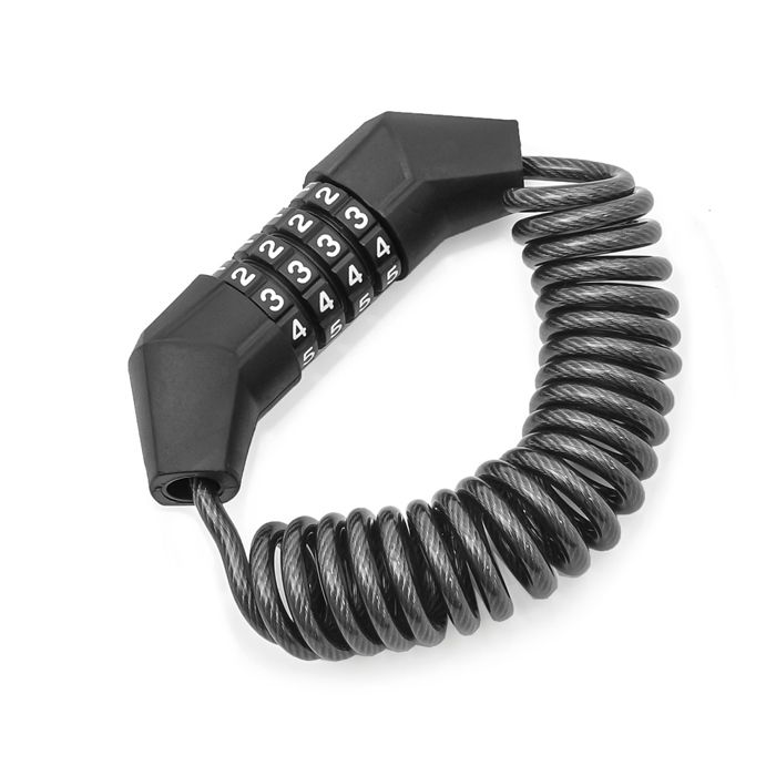Antivol casque moto / cadenas à code HS1 Tourtecs noir