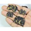 108Cts. Natural Black Copper Tourquise Fancy Cabochon Matched Pair 8Pair Lot A-128