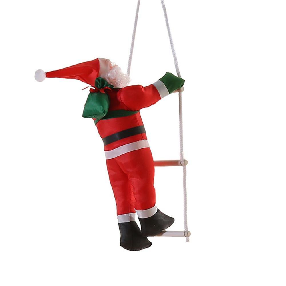 Rope Ladder Climbing Santa Decoration Soft Hanging Decoration Santa Pendant Christmas Tree Decor