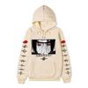 Anime Naruto Itachi Uchiha Hoodie Double Sleeve Akatsuki Cloud & Symbol Print Sharingan Character Front Print Pullover Sweatshirt Men Women Streetwear