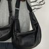 Leather Dumpling Shaped Bag Large Capacity Travel Shoulder Bag Japanese Style Crossbody Bag  Sports
