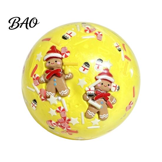 Anxiety Relief Squeezable Ball 1/4Pcs Christmas Stress Fidget Toy, Ball, Xmas Elastic Theme Sensory Party Favors for Adults and Kids Squeeze Toy