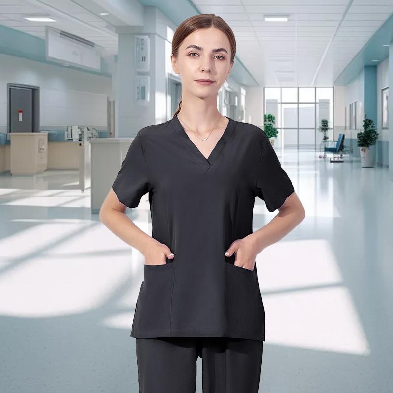 1Pc Dental Surgery Workwear Polyester Fiber Hospital Isolation Gown Salon Spa Nurse Solid Color Surgical Pajamas Doctor