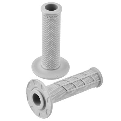 ZETA Racing ZE47-4108 Dirt Grip, Extremidade Aberta, Cinza, Moto Off-Road, Diâmetro do Guidão 0,9 polegadas